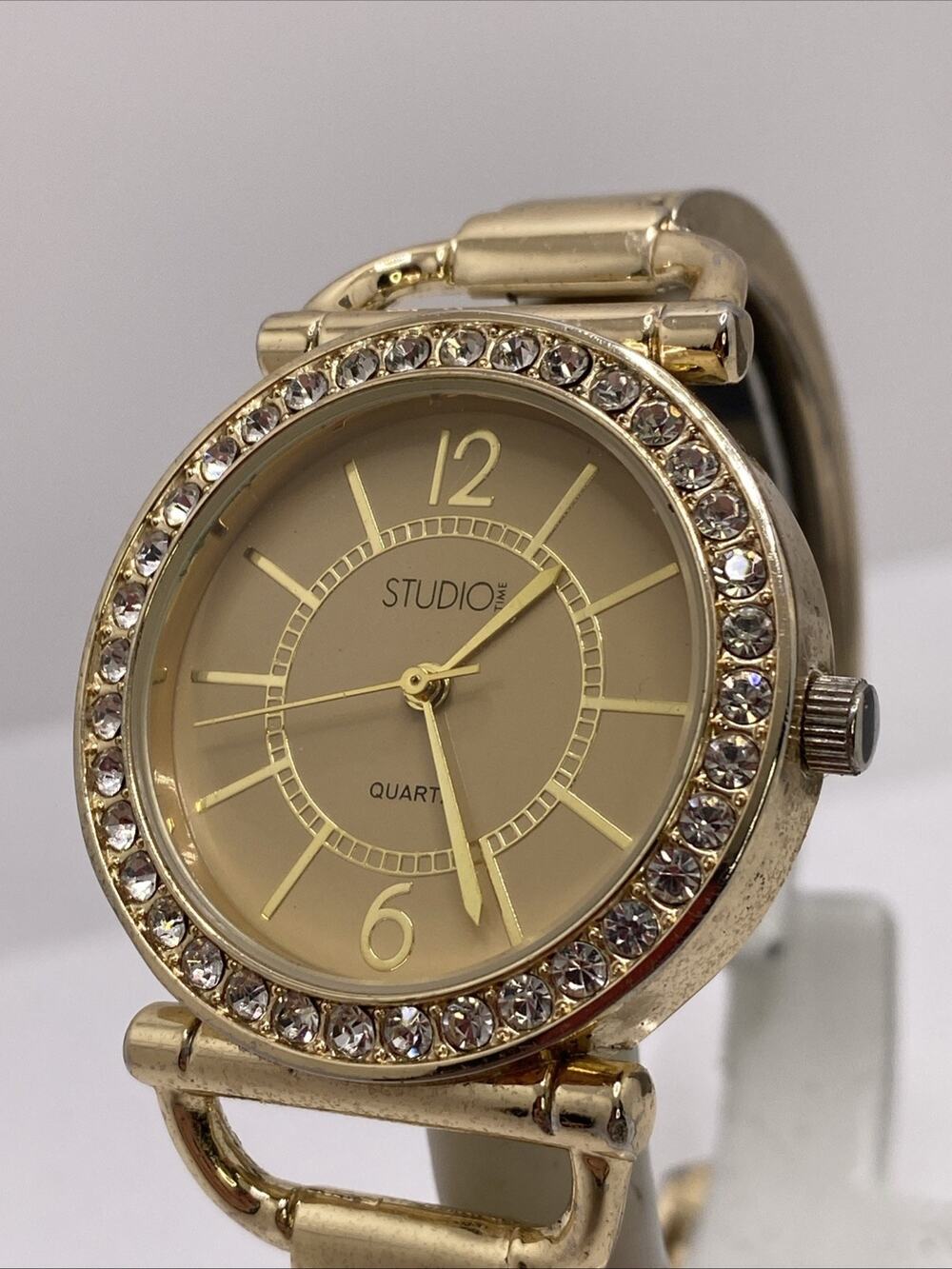 Studio Time Womens Cuff Bangle Watch New Battery
